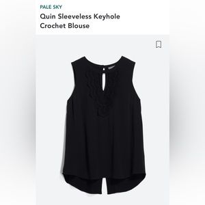 Pale Sky Sleeveless Blouse